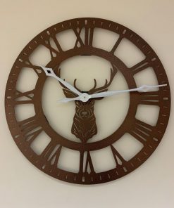 Metal Stag Clock Large