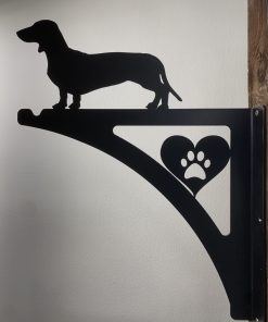 Dog And Love Heart Hanging Basket Bracket