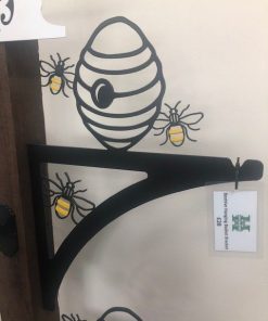 Beehive and Bee Hanging Basket Bracket